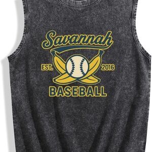 Retro Savannh Baseball Tank Top Vintage